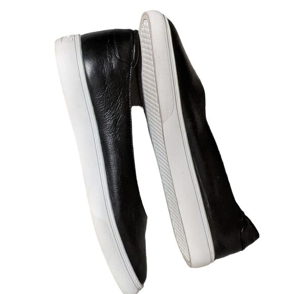 J/Slides Gwen black leather platform slip on sneaker loafer size 11M - Picture 6 of 10